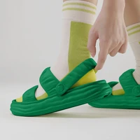 women macarone color platform sandals non slip light weight eva waterproof summer beach shoes breathable clogs slipper sandals