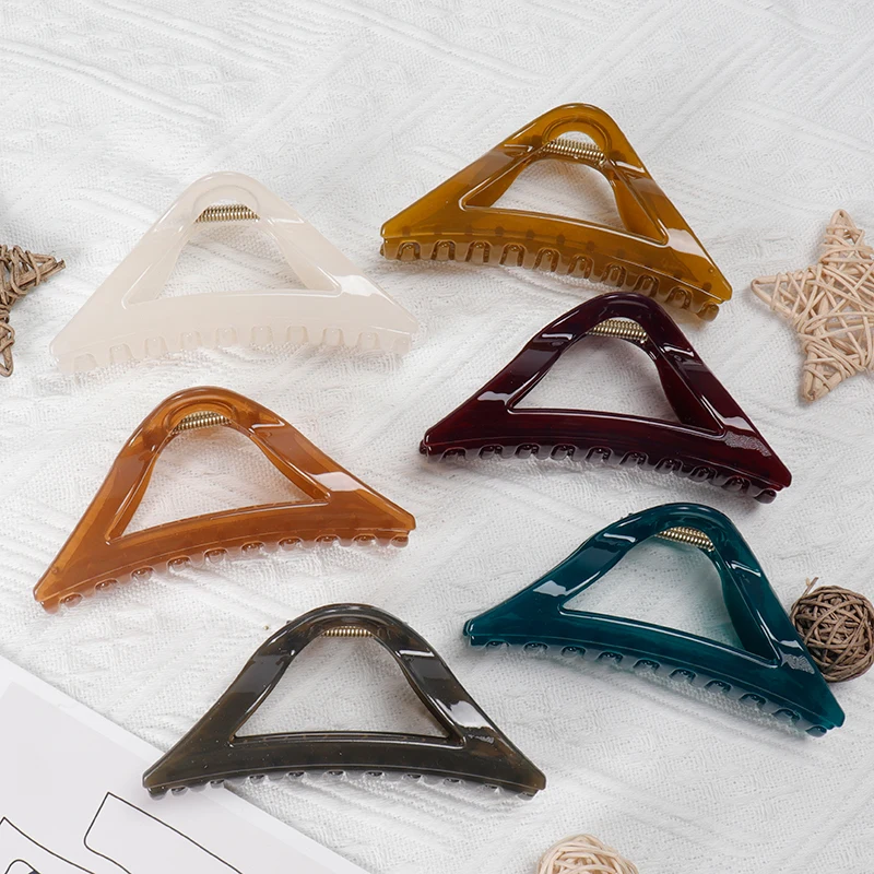 

Hair Claws for Women Shark Clip Hairpins Transparent Candy Color Premium Stylish Temperament Non-slip Hair Clip Hair Accessorie