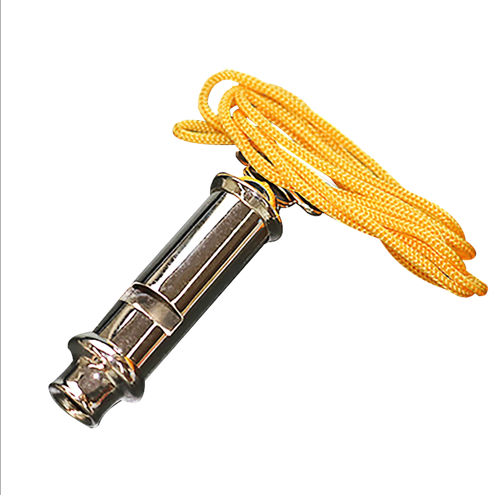 

Outdoor Survival Sports Trainning Metal Coach Referee Whistle With Neck Chain Lanyard Emergency Security School Match Whistle