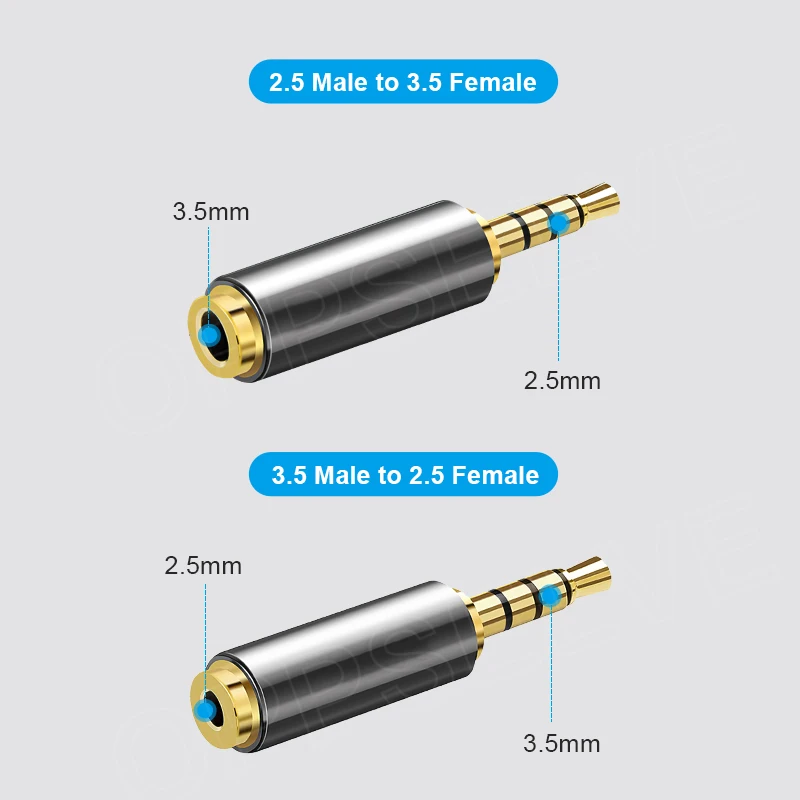 Jack 3.5 mm to 2.5 mm Audio Adapter 2.5mm Male to 3.5mm Female Plug Connector for Aux Speaker Cable Stereo Headphone Headset Mic images - 6