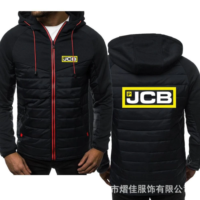 

Spring and autumn Hoodie men's JCB logo car animation fun printing high quality cotton men's Jacket Hoodie hip hop casual