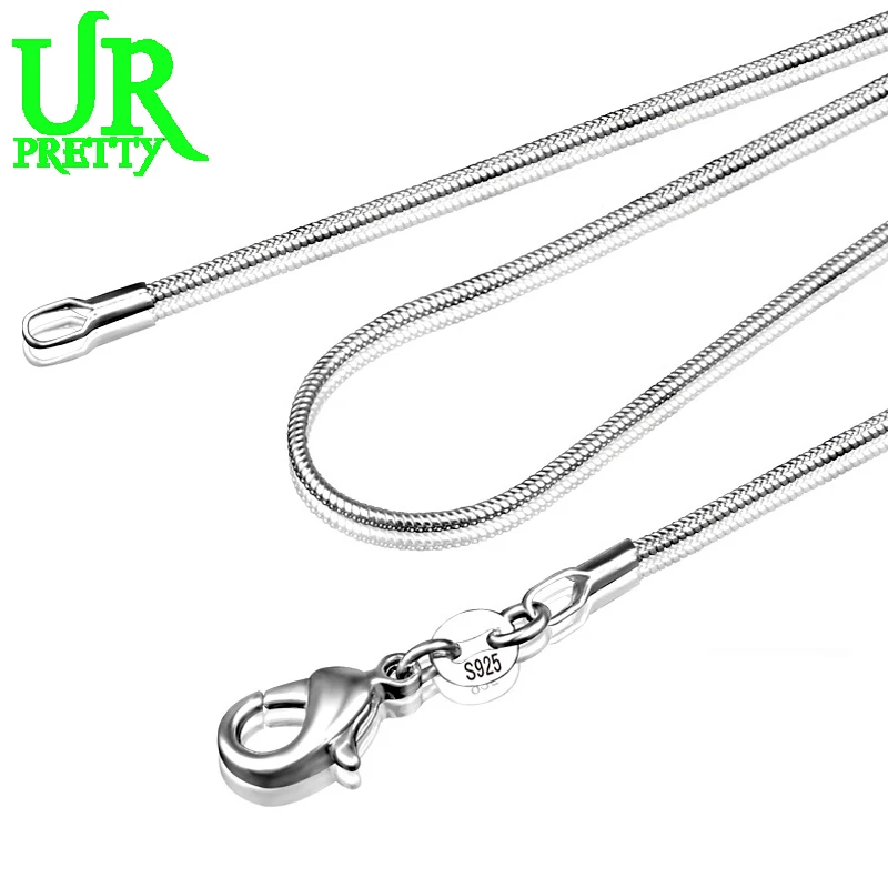 

Женская цепочка-змейка из серебра 925 пробы, 1/2/3/16/18/20/22/24/26/28/30 дюймов