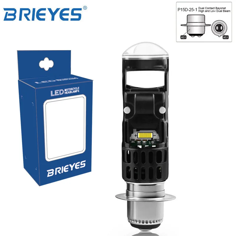 

1 шт. AC/DC 9-60 В P15D H6M светодиодные лампы для мотоциклетных мини-проекторов 28 Вт 2800LM 6500K дальнего/ближнего света для квадроциклов Yamaha Raptor UTV