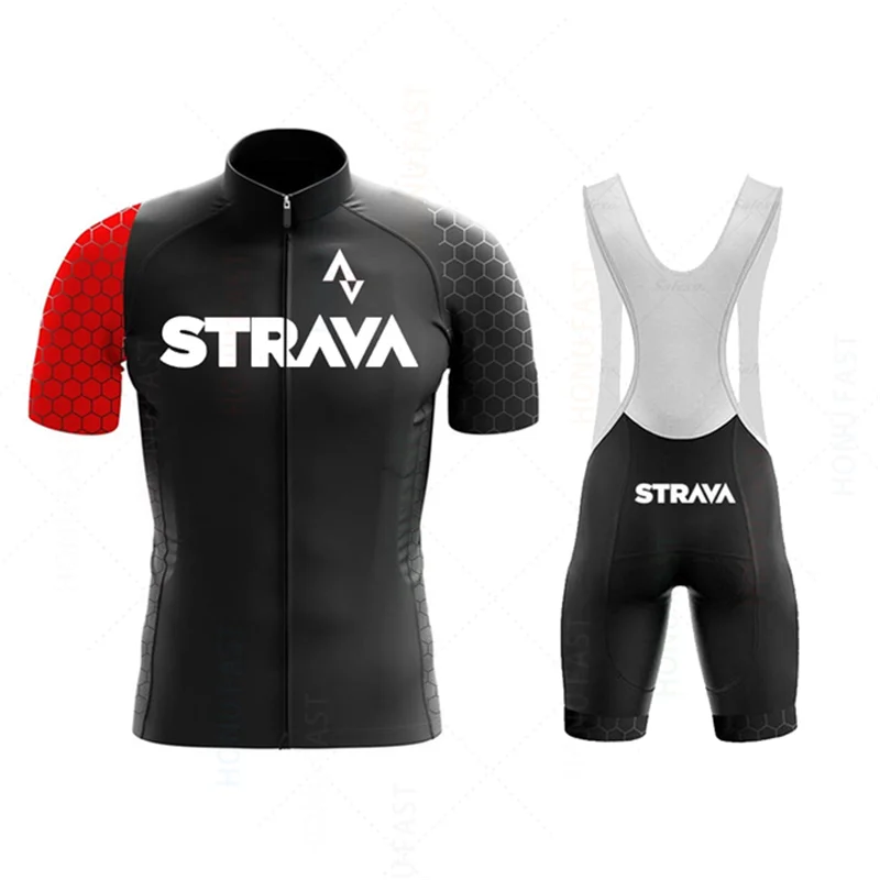 

Трикотажный комплект для велоспорта Strava, быстросохнущая дышащая одежда с коротким рукавом для горных велосипедов, летняя одежда