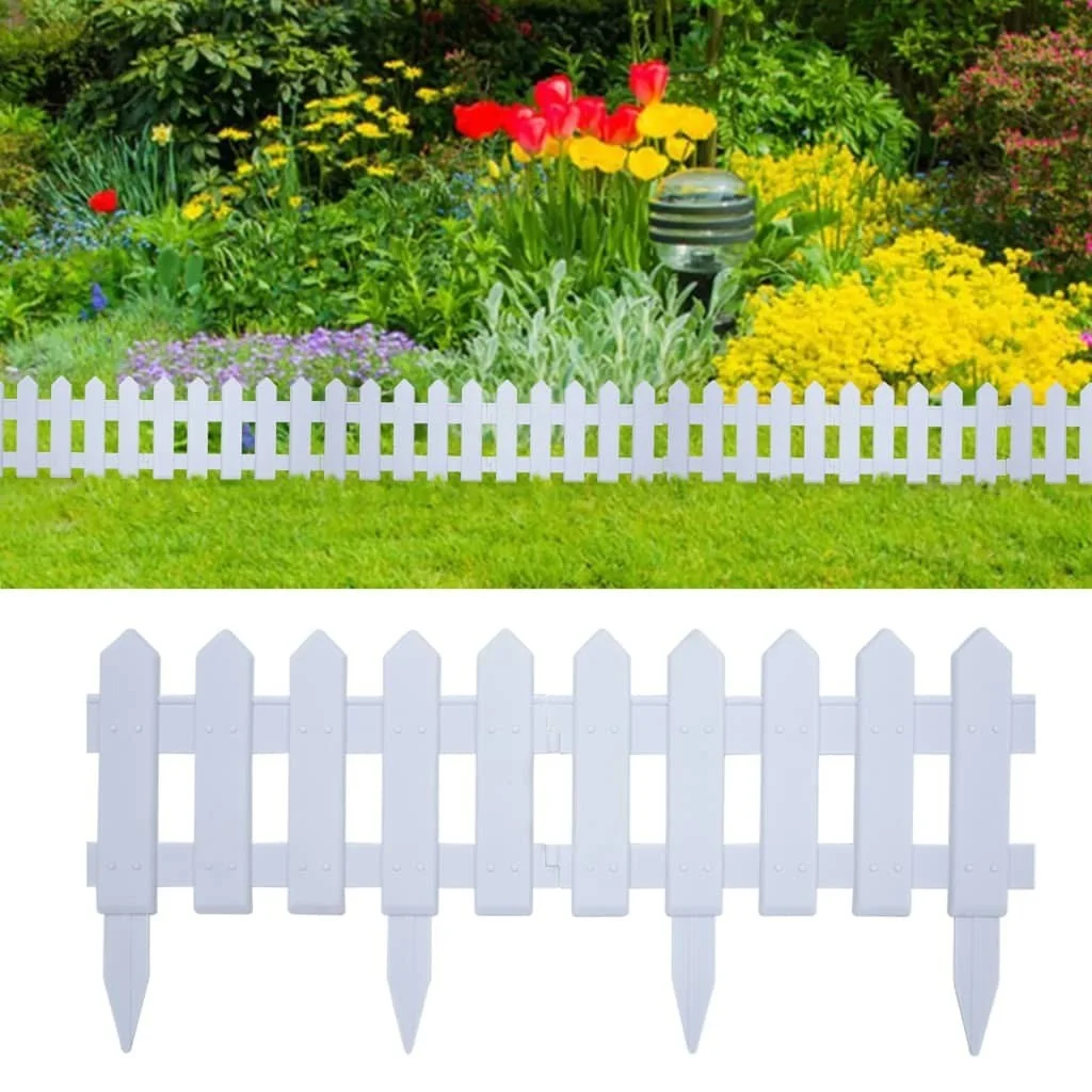 

Lawn Edgings 25 pcs White 393.7" PP