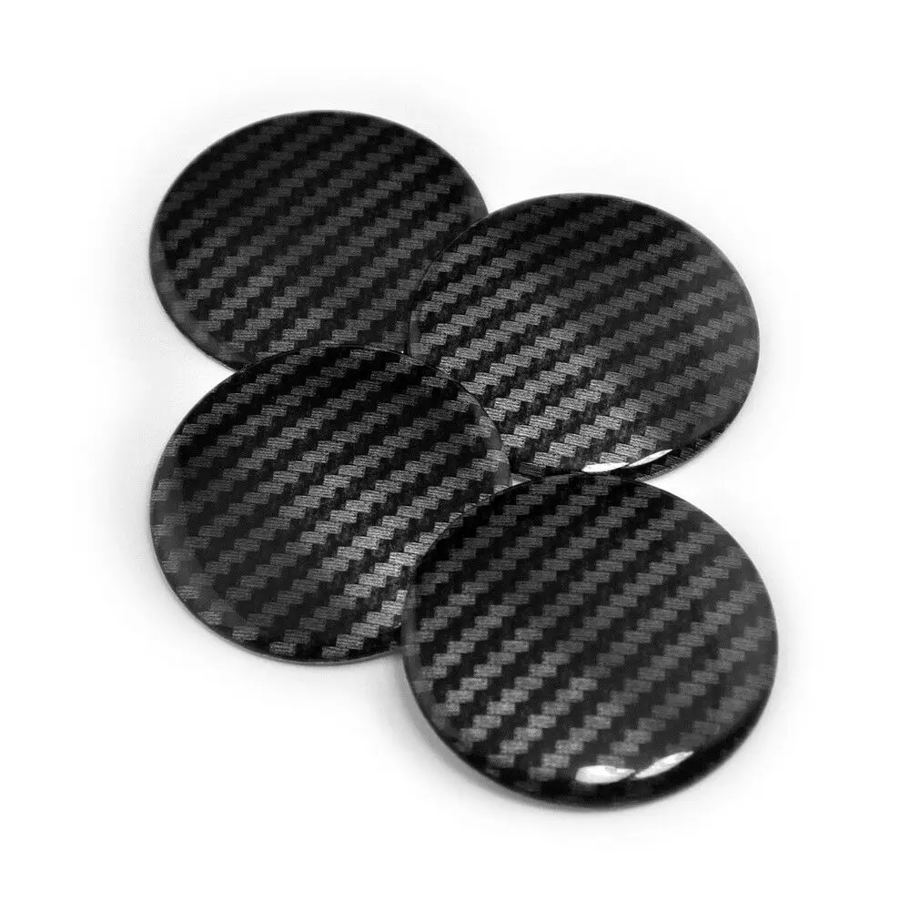 

Exterior Stickers Center Cap Kit Decor Aluminum Accessories Carbon Fiber