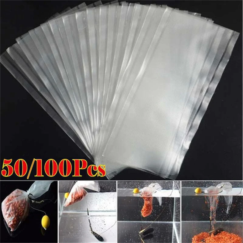 

50/100 PCS PVA Bags 7*14cm Water Dissolving Carp Fishing Tackle Quick Water Soluble Bait Bags for Bait Fishing Goods