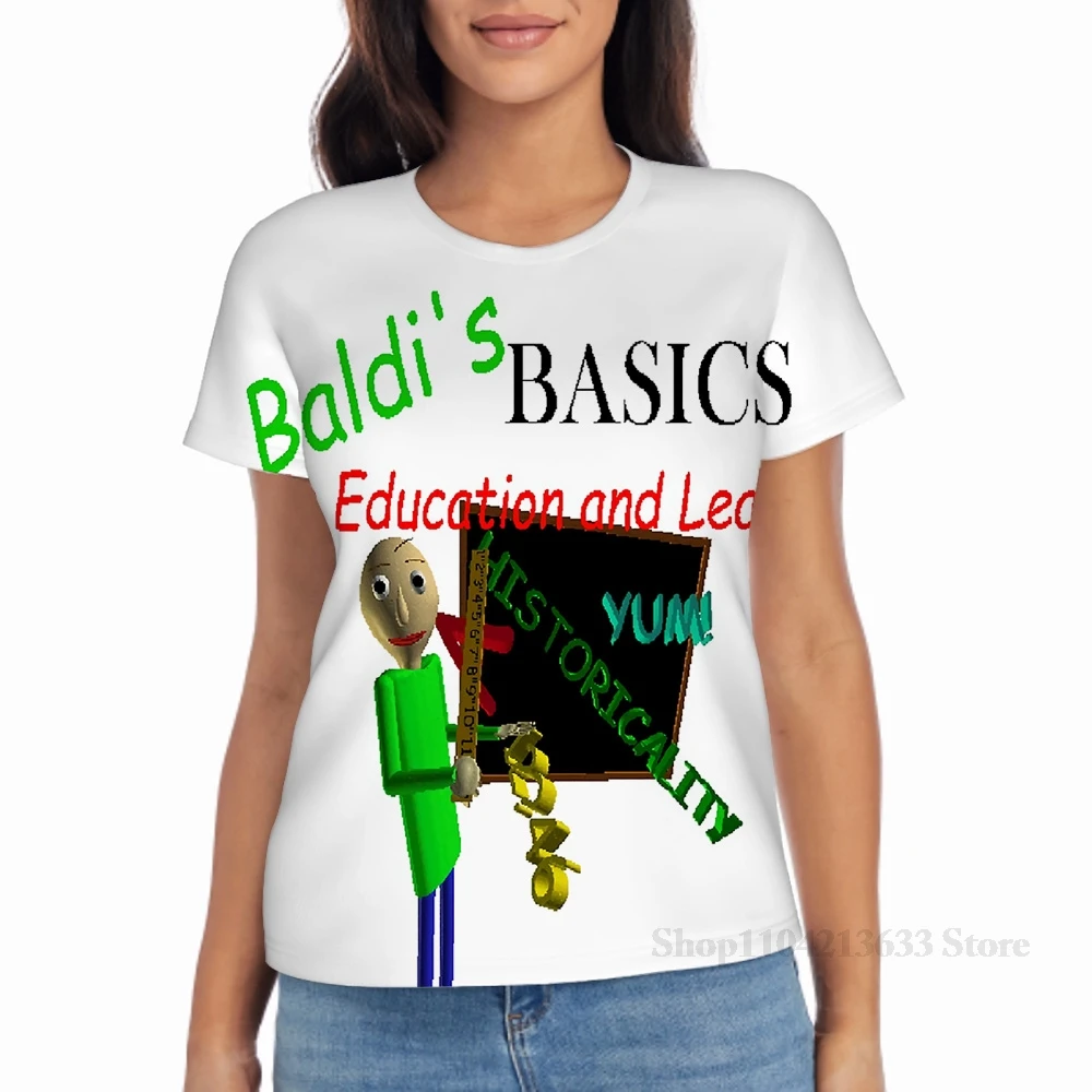 Мужская футболка с принтом Baldis Basics in Education and Learning женская модная для девочек топы