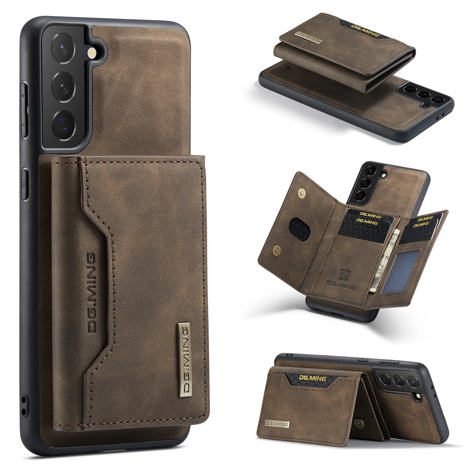 Умный Магнитный чехол DG.MING для Samsung Galaxy S22 S21 S20 Note 20 10 A51 A22 A32 A72 чехол-кошелек из