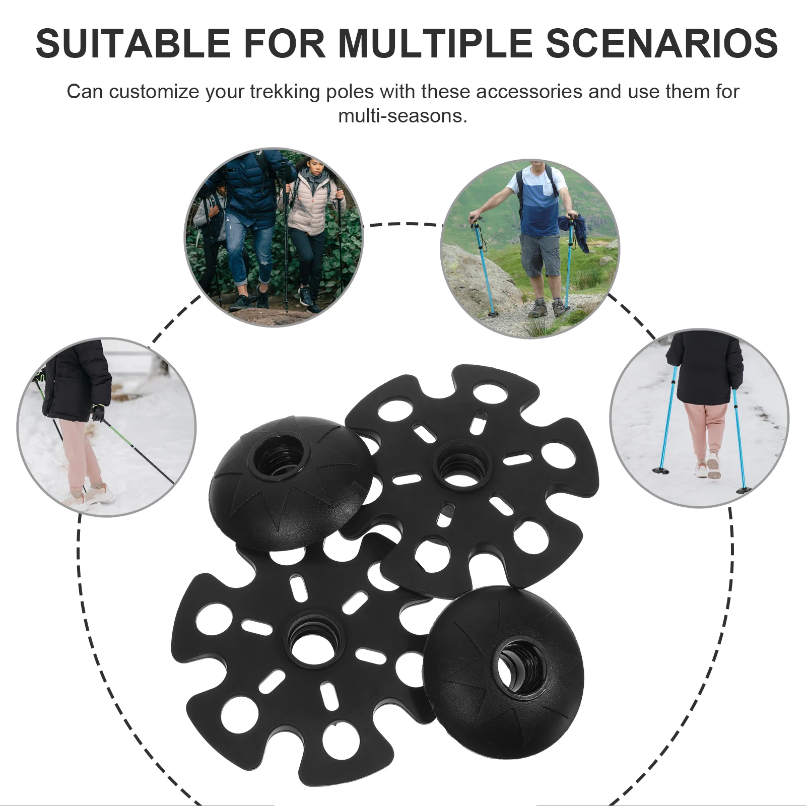 4 шт. трость Alpenstock грязевой поднос костыль коврики походные палки защита