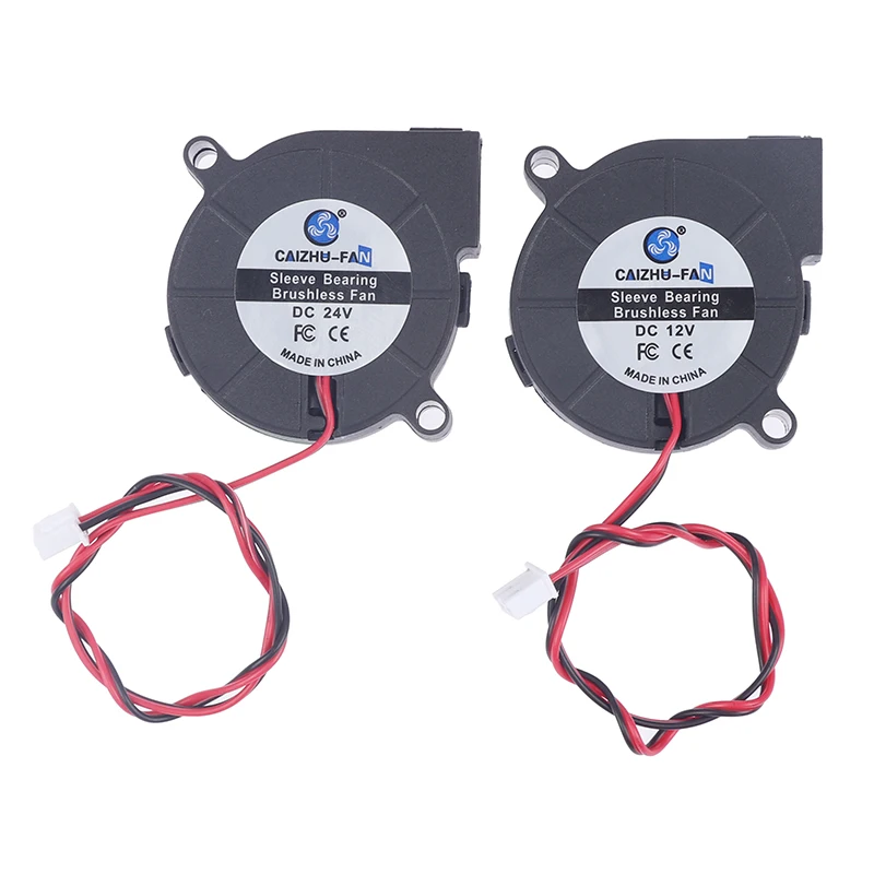 

New 3D Printer Cooling Fan 5015 Centrifugal Blower Fan 12V 24V 2-Pin Brushless Cooling Cooler Fan 5015 Blower Fan For 3D Printer
