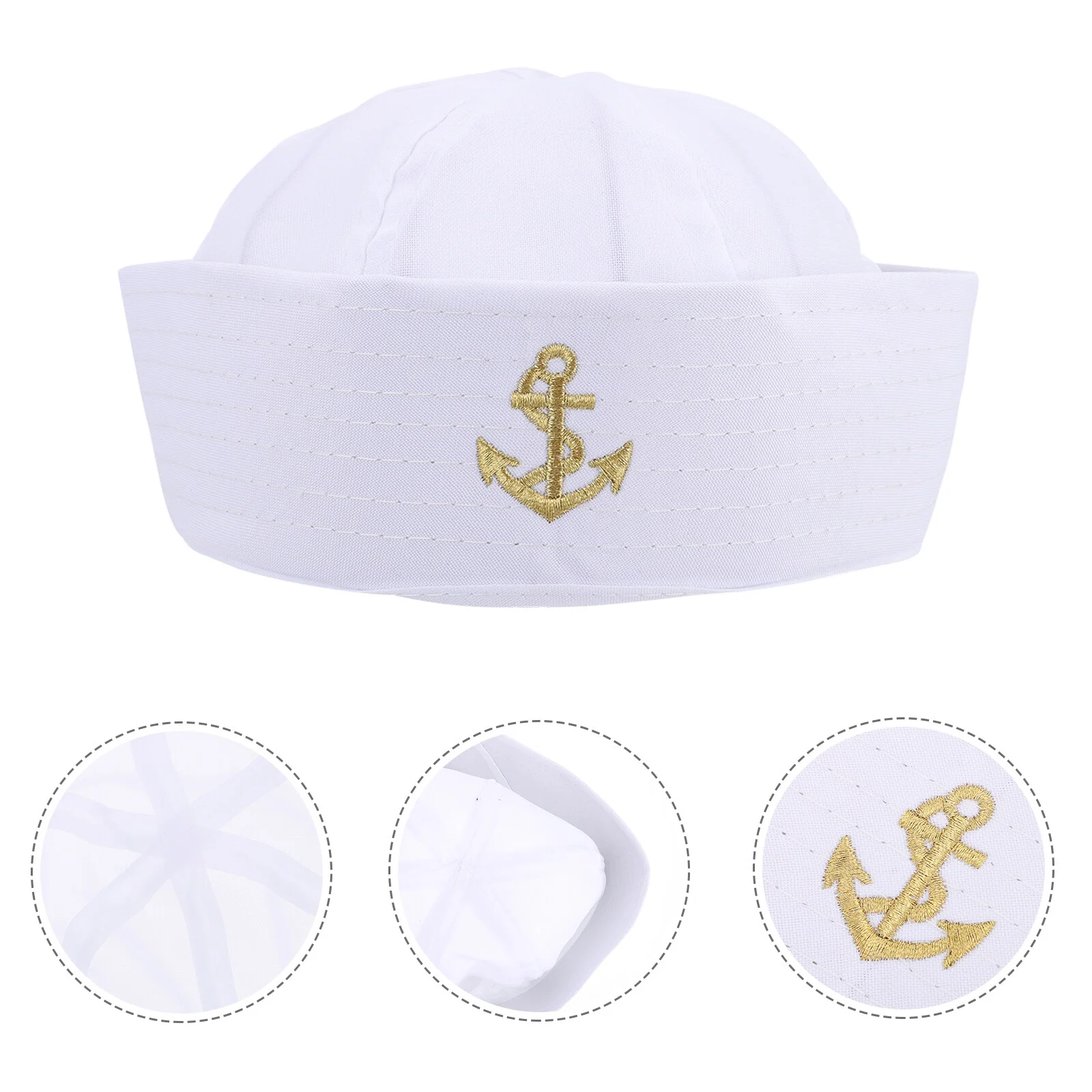 

Admiral Cosplay Sailor Hats Bonnets Kids Crimping Costume Polyester Creative Navy Man Clothes