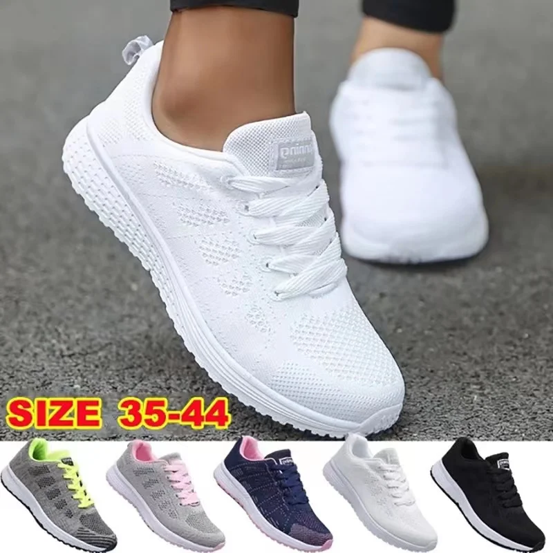 

Women Casual Sneaker Shoes Fashion Breathable Walking Mesh Flat Shoes Woman White Sneakers Women 2022Tenis Feminino Female Shoes