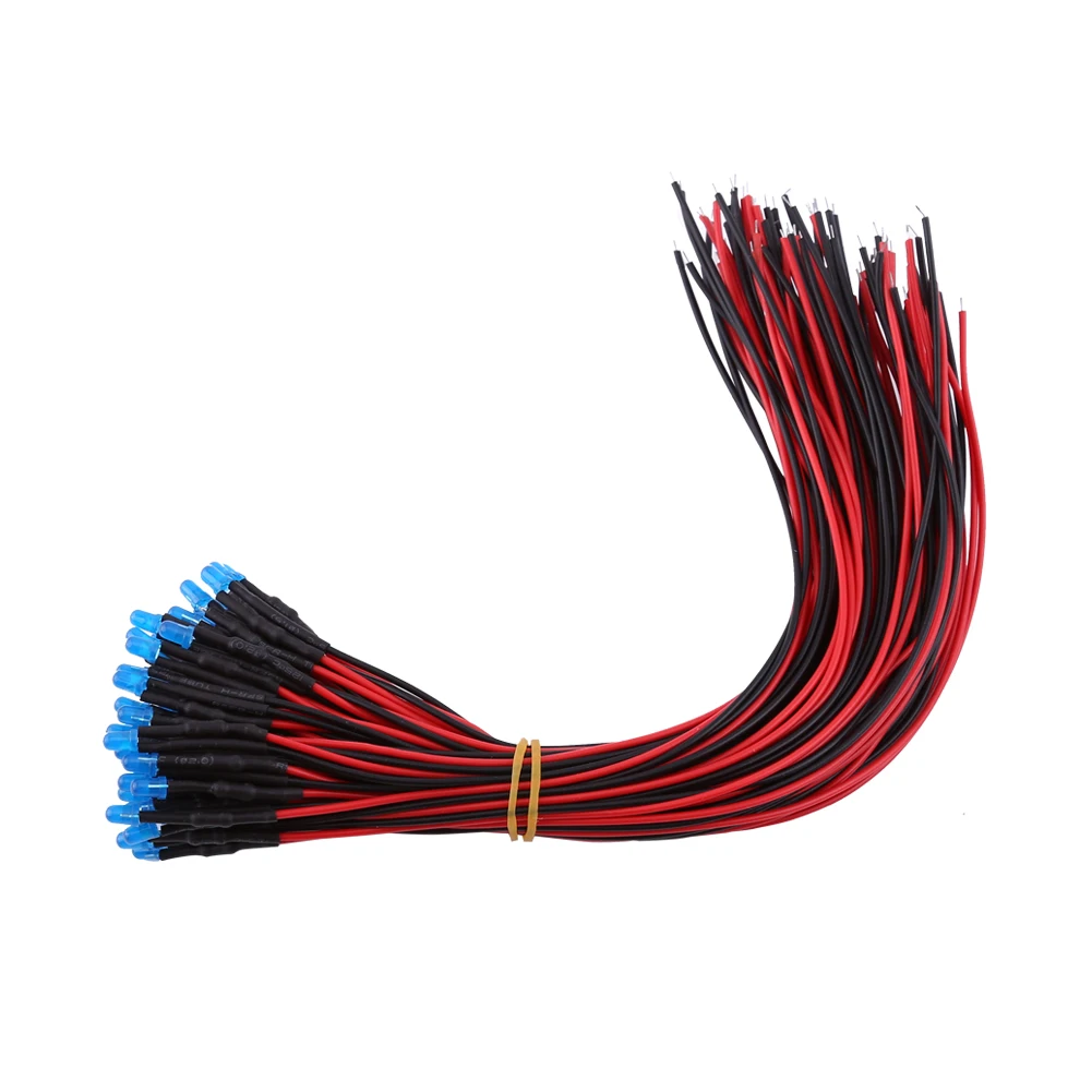 

50pcs Pre Wired DC12V Diffused LED Diodes Multi Colors Light pre-wired pre-wired pre-wired