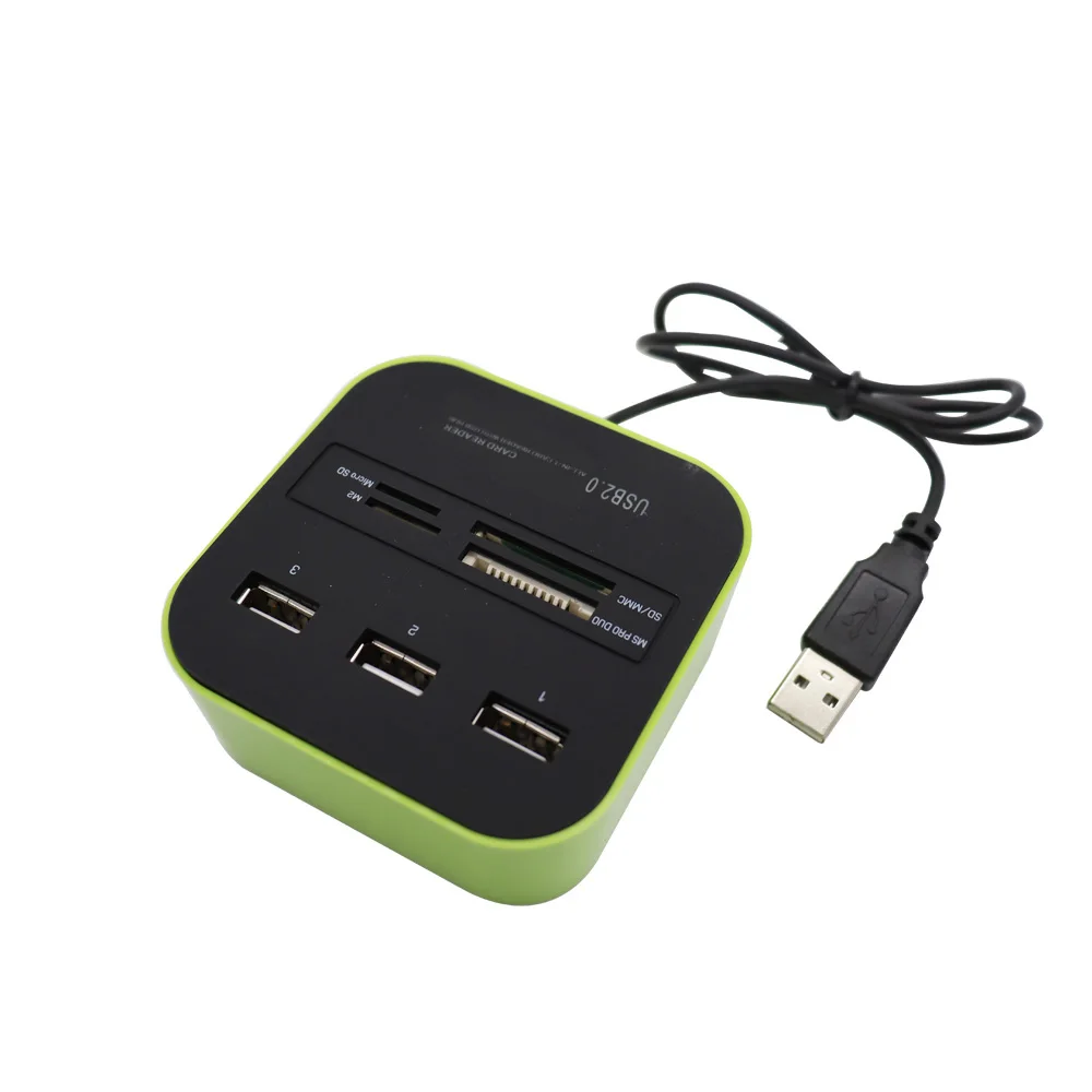 3-портовый USB 2 0 концентратор TF Micro SD кардридер слот комбинированный