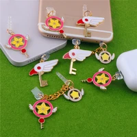 scepter anime dust plug charm kawaii charge port plug for iphone dust protection stopper 3 5mm jack anti dust cap phone pendant