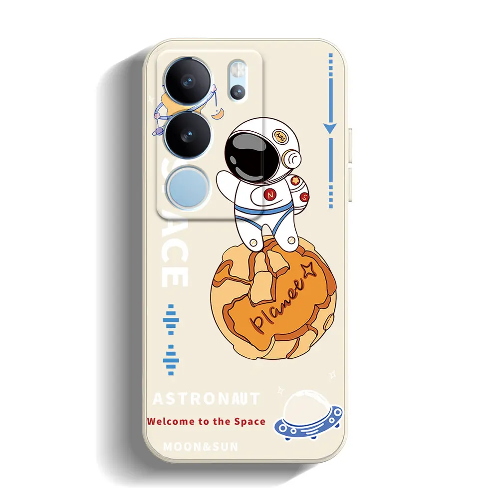 Чехол для Vivo V29E V29 V30E V27 V25 V27E V25E V11 V15 Pro V20 SE V11i V17 Neo V2026 V2029 симпатичный астронавт