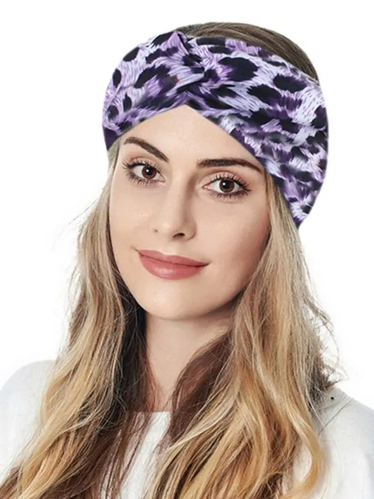 Женская эластичная повязка на голову с перехлёстом 3 шт.