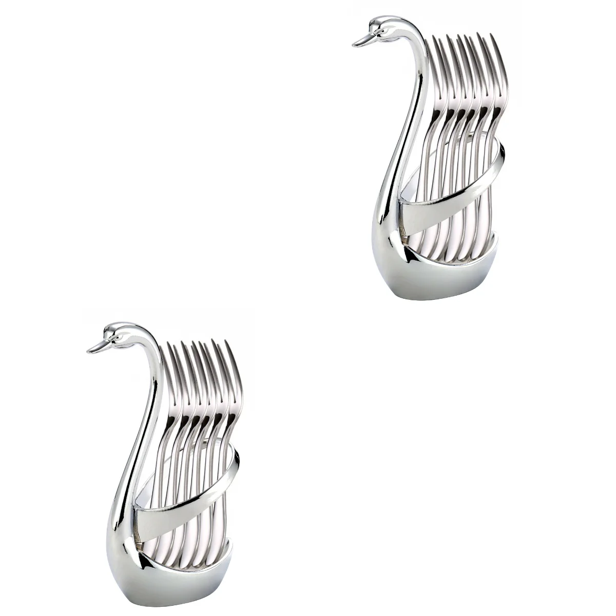 

2x Swan Dinnerware Holder Flatware Holder Swan Fork and Spoon Holder Swan Fork and Spoon Holder Spoon Holder Flatware Holder