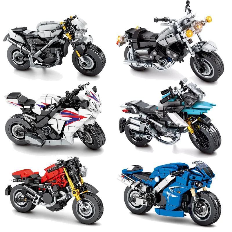 

SEMBO City Speed Champions Motorcycle Set Building Blocks Moto Sport Racing Vehicles Bricks Toys Car Gifts for Children