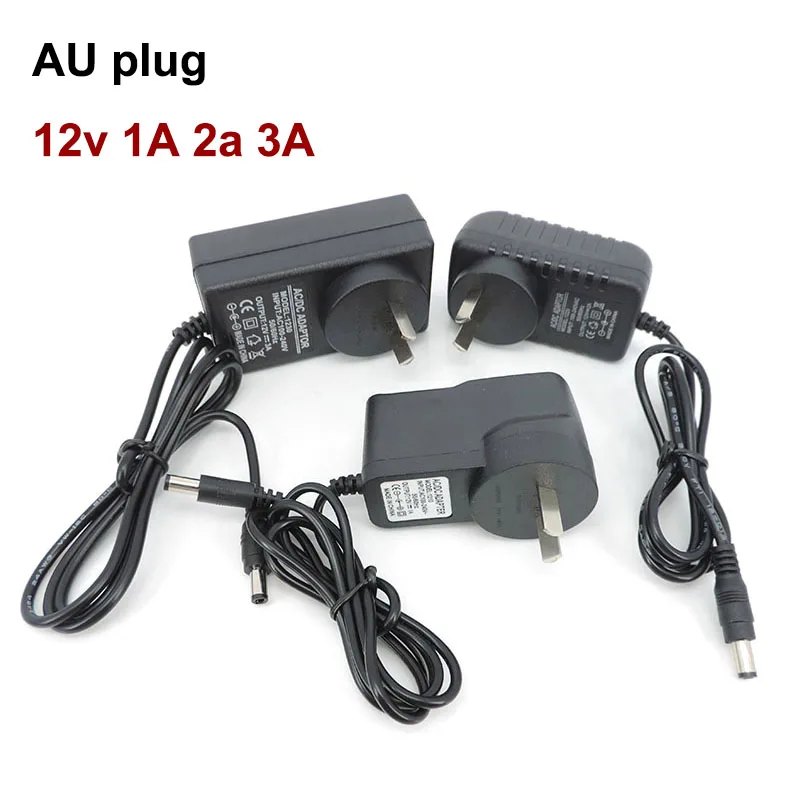 AU NZ Plug AC 220V to Transformer Australia DC 12V 1A 2A 3A 2000ma 3000ma Блок питания Адаптер зарядного