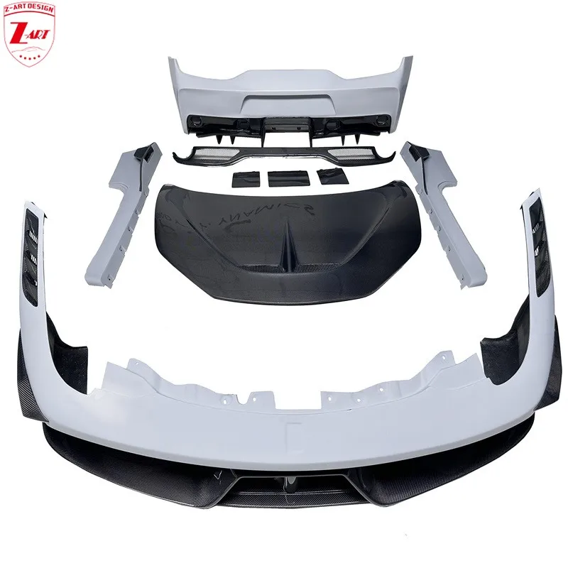 Детали для корпуса Ferrari 458 2011-2015 комплект Facelift передний бампер + боковые юбки
