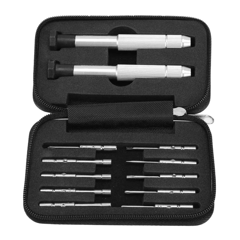 

Durable/ Light Weight Precision Screwdriver Set with 10-style Screwdrivers for Eyeglasses Sunglass Watch