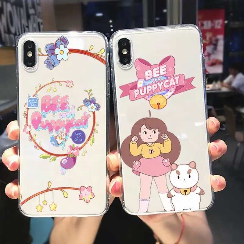 

Чехол для телефона в стиле аниме Bee And Puppycat для Samsung GalaxyS20 S21 S30 FE Lite Plus A21 A51S Note20, прозрачный чехол