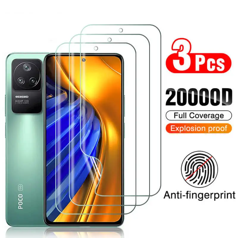 

3 шт. для Xiaomi Mi Poco F4 X4 NFC X3 M4 Pro F4 GT Защитная пленка для экрана Гидрогелевая пленка для Xaomi Xiomi PocoF4 Poko F4 защитное стекло