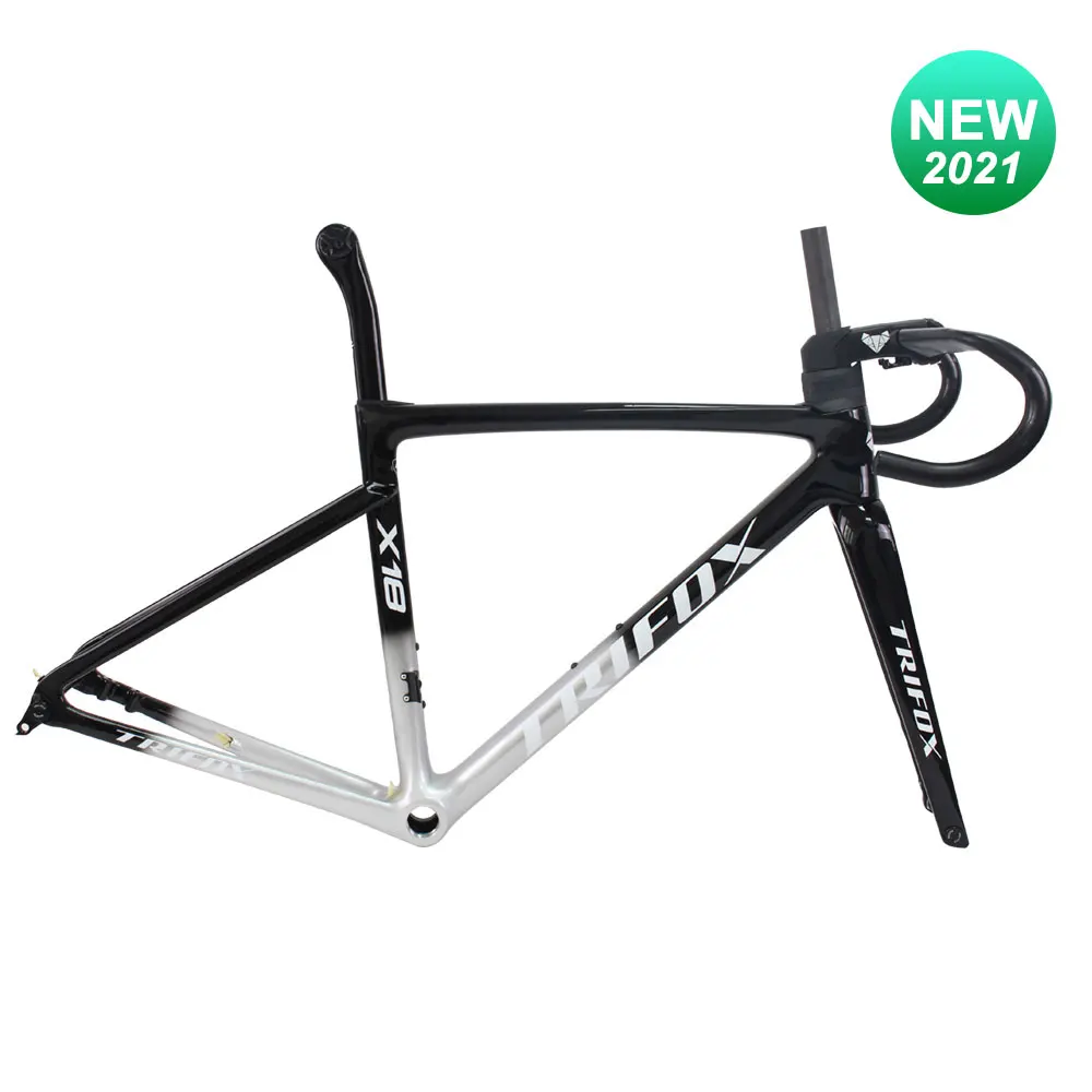 TRIFOX Carbon Road bike Frameset X18. built up with 30c tires rides amazingly well.Sizes        44, 46, 49, 52, 54, 56, 58 (cm)