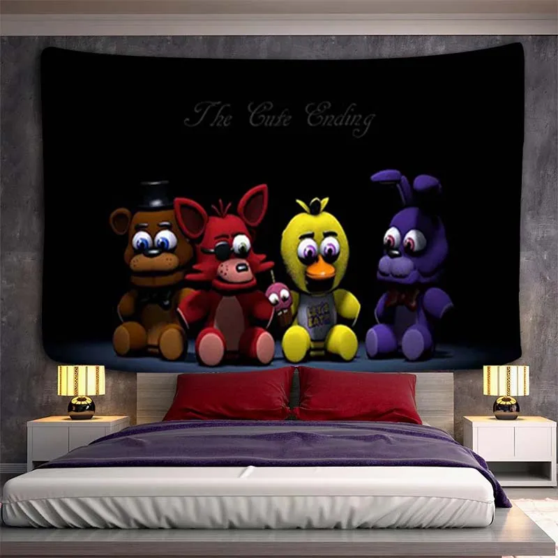 Забавный гобелен Sfm Fnaf, украшение на стену, домашние гобелены, милый Декор для комнаты, эстетические подвесные украшения для спальни
