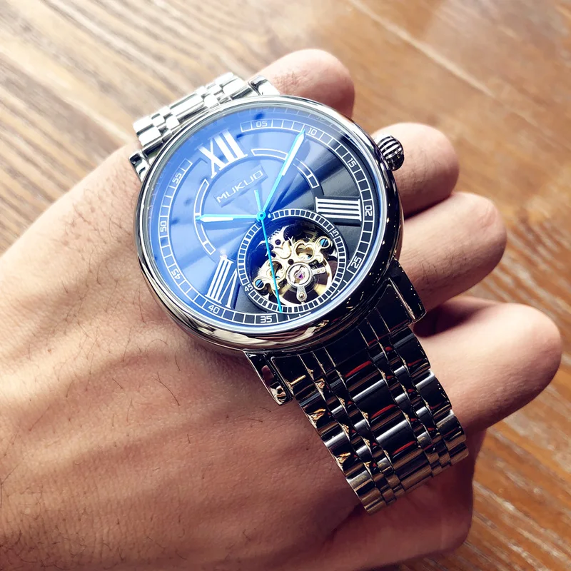 

Skeleton Watches Mechanical Automatic Watch Men Tourbillon Sport Clock Casual Business Moon Wrist Watch Relojes Hombre