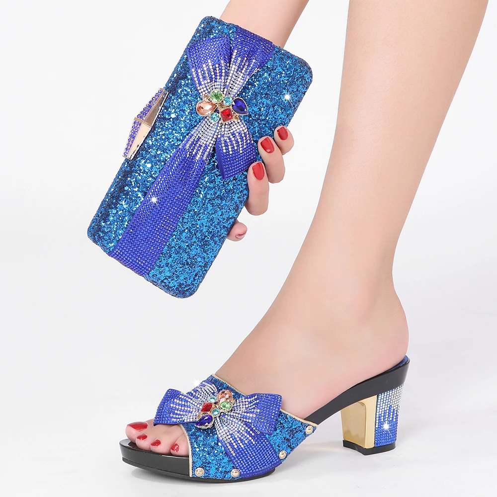 

Shoe And Bag Set For Women 2022 Lastest Noble and Elegangt Fashionable Special Style Ladies Shoes and Bag Set in Party Wedding
