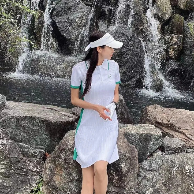 

Korean Spring/Summer Golf Apparel Women's Quick Dried Knitted Golf Dress Badminton Tennis Sports