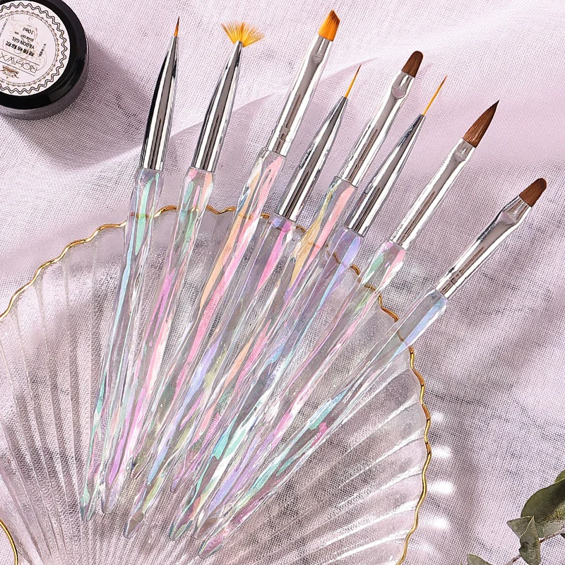 

Nail Brush Nail Art Acrylic Liquid Powder French Stripes Lines Liner Painting Brushes Nail Art Design Painting Tool Polish Brush
