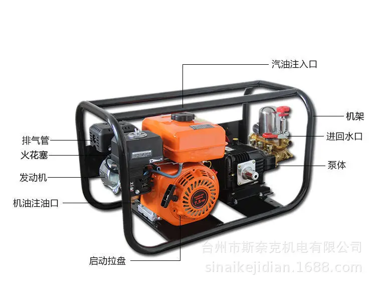 

Agricultural 164f170f Small Gasoline Engine Spray Insecticide Machine 26 30 Plunger Pump Sprinkler Sprayer