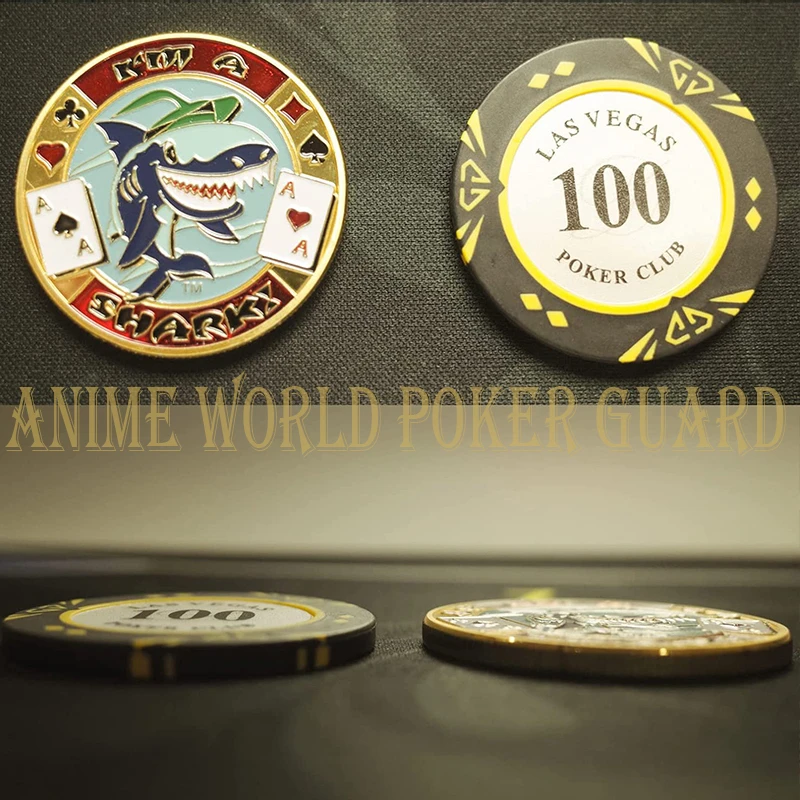 Металлический защитный жетон для покерных карт рук монета с пластиковым