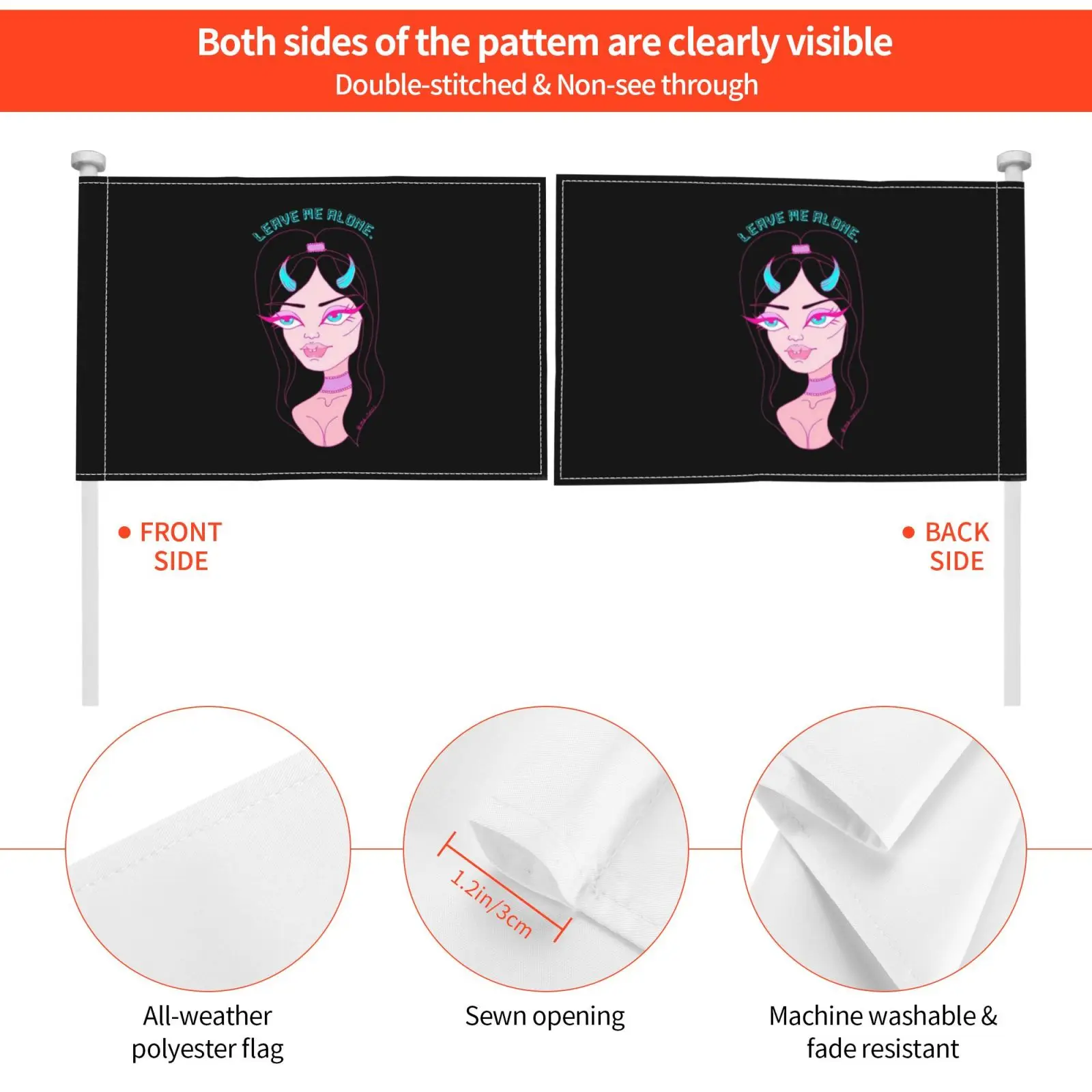 Оставьте мне в покое кибер-кукла флаг автомобиля печать на заказ кукла брац