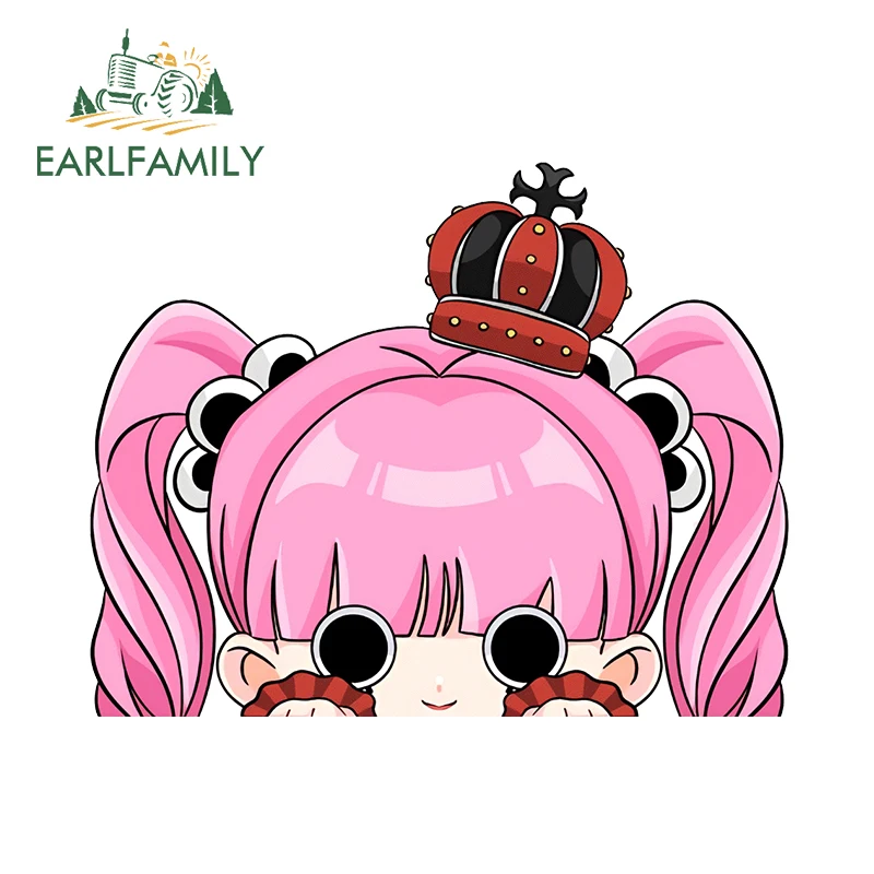 Фото EARLFAMILY 13 см x 10,3 см Переводные картинки Perona Princess Chibi привидения Peeker милые аксессуары интересные автомобильные наклейки Kawaii Decor №1