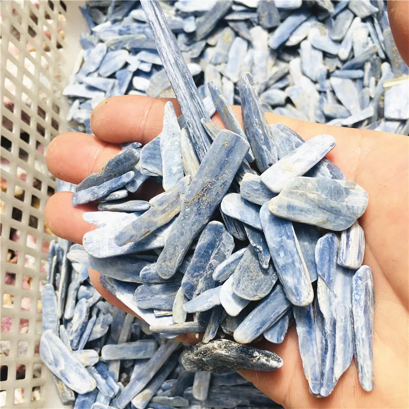 

Wholesale Natural Kyanite Quartz Polished Thin slice shape blue color Crystals Tumbled Gravel cyanite gemstone for Healing Cryst