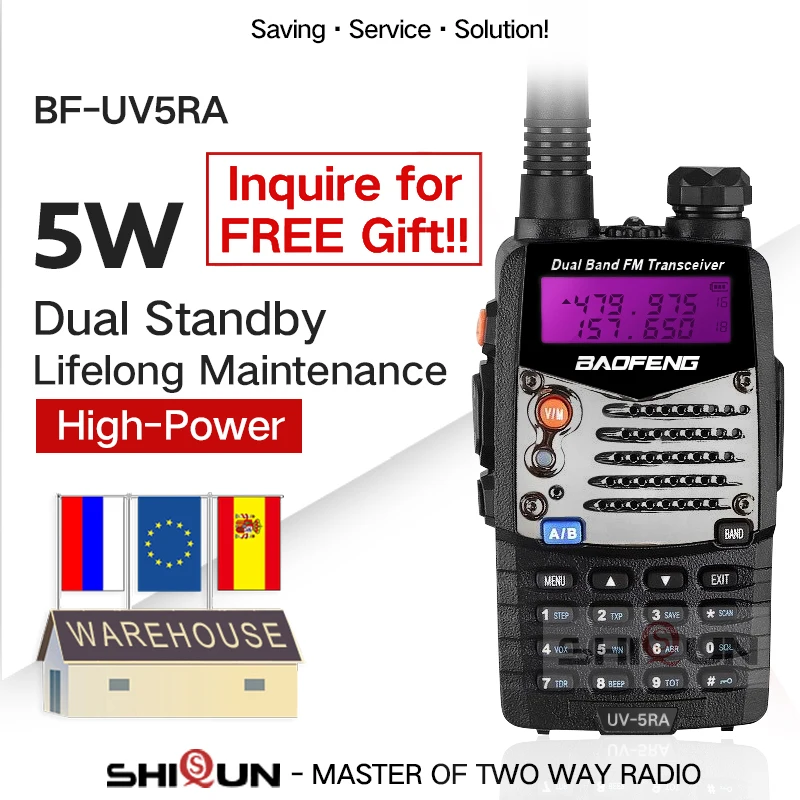 

Walkie Talkie Baofeng UV-5RA Radios Portable CB Dmr Ham Radio UV5RA Dual 136-174 MHz & 400-520 MHz UV 5RA for Hotel Security Use