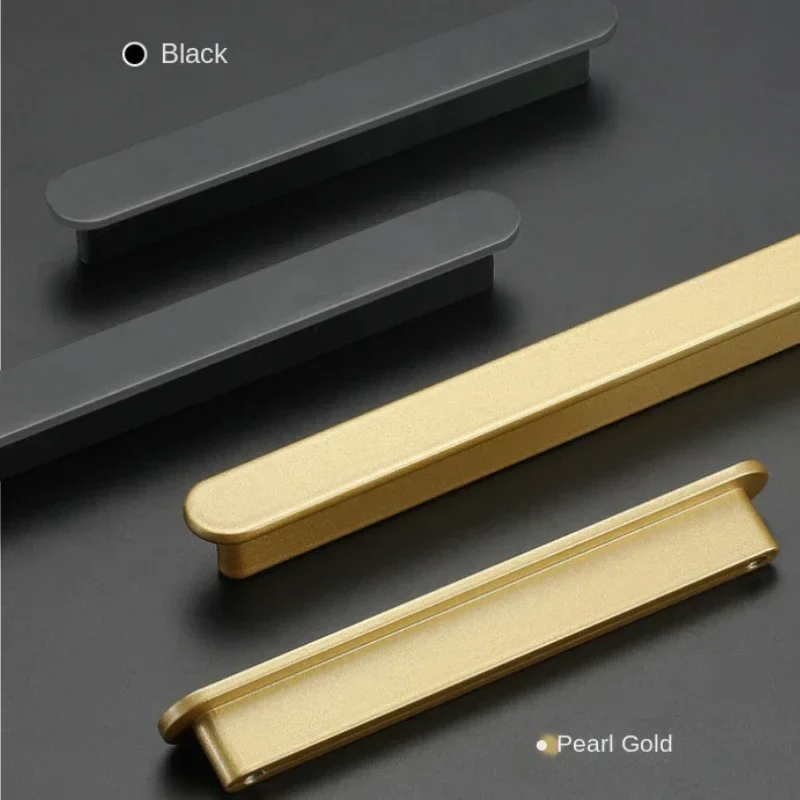 Скандинавская дуга медная матовая Золотая черная ручка для выдвижного ящика