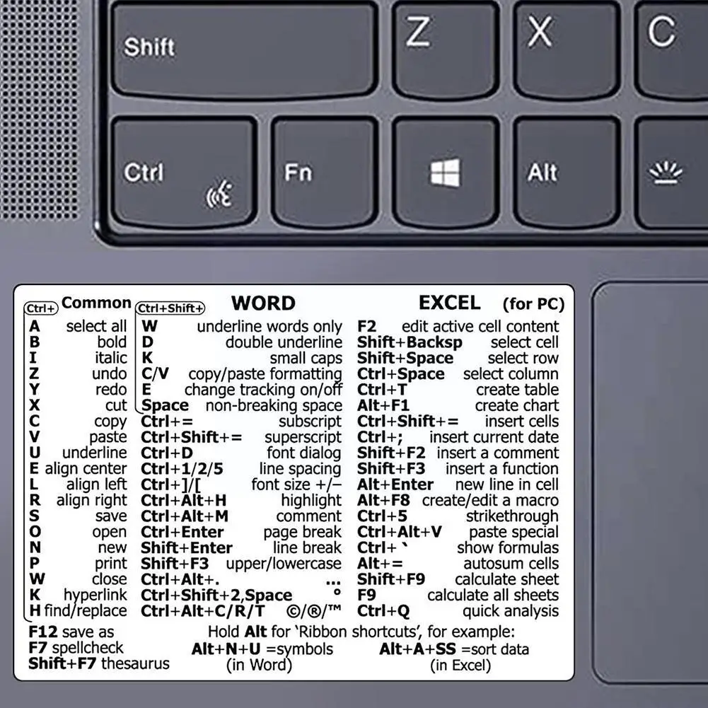 Shortcut Sticker For Apple Windows PVC Computer Reference Keyboard Shortcut Sticker For Photoshop/Lightroom M7P2