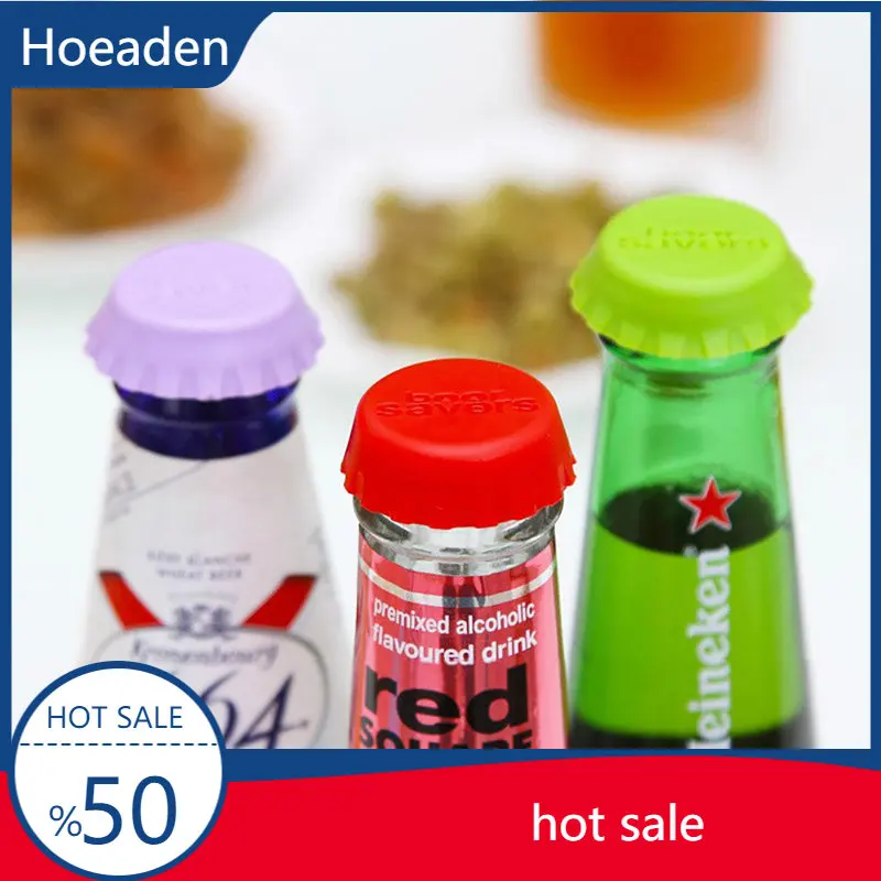 

6pcs/set Reusable Silicone Bottle Fresh-keeping Cap Stopper Bottle Soda Beer Cap