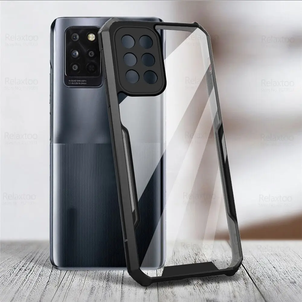 acrylic back clear case for infinix note 10 pro hot 11 11s 10s smart hd 2021 9 play zero 8 8i 7 lite s5 s4 camera protect cover free global shipping