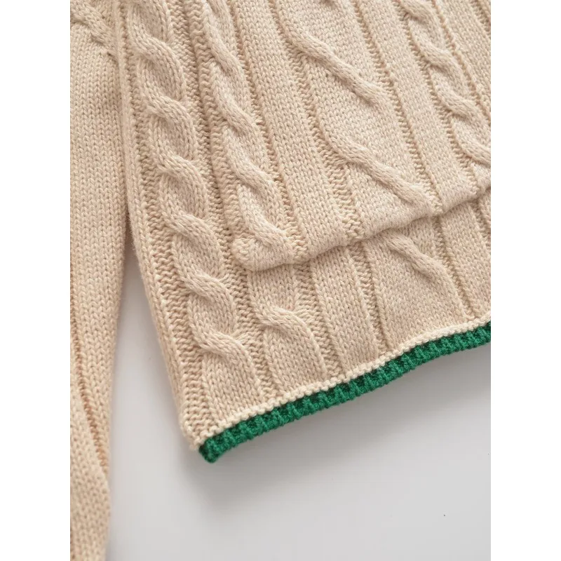 TRAF ZR вязаный кардиган женские длинные свитера с длинными рукавами женский