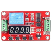 dc 12v programmable multifunction time delay relay module with segment leds display for smart home automatic control