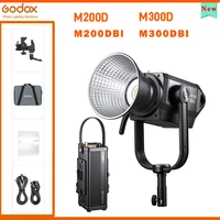 godox knowled m200d 230w m300d 330w 5600k daylight continuous led video light built in fx effects with portable case