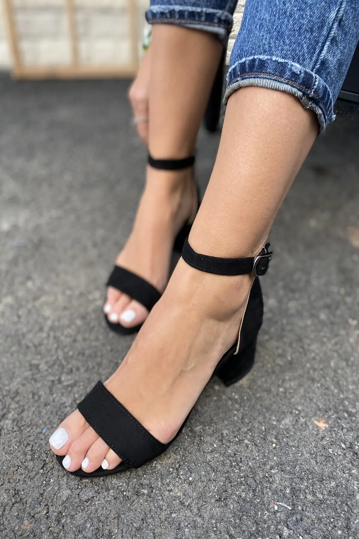 

Women black single band heels 21 ihty5