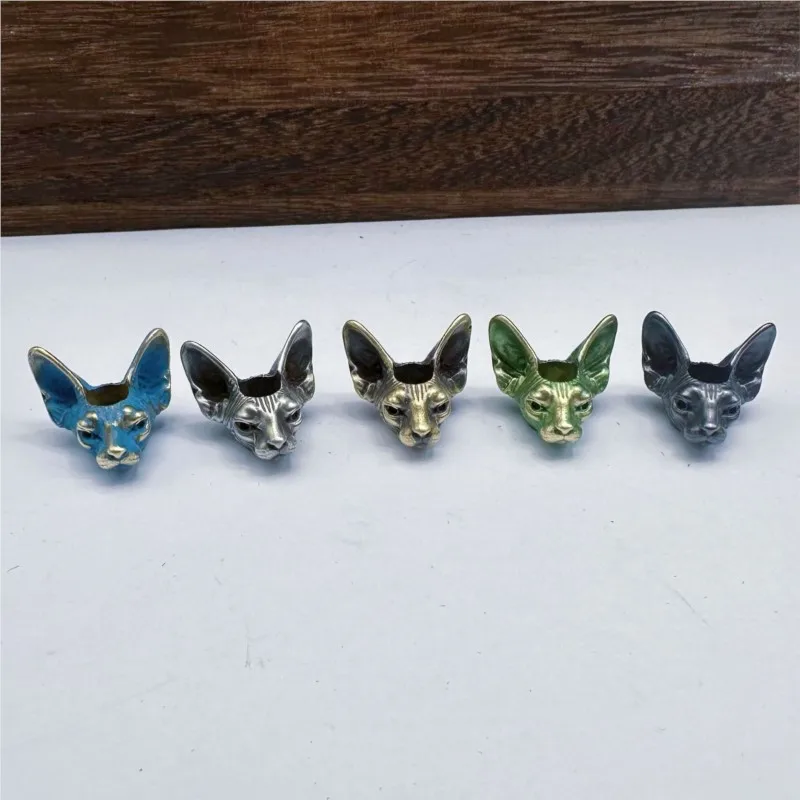 XM-funny Sphinx cat knife pendant brass pendant DIY string pendant umbrella rope pendant outdoor EDC tools accessories